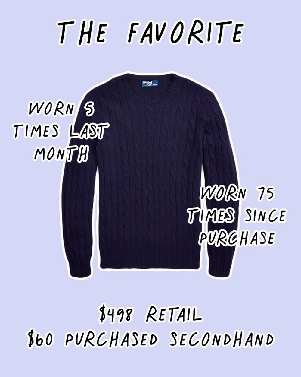 This cashmere cable knit sweater is one of my greatest secondhand finds. It retails for almost $500 but I found it lightly used on @ebay for $60. You may also recognize it from my menswear post last month! This sweater gets a lot of wear in our house