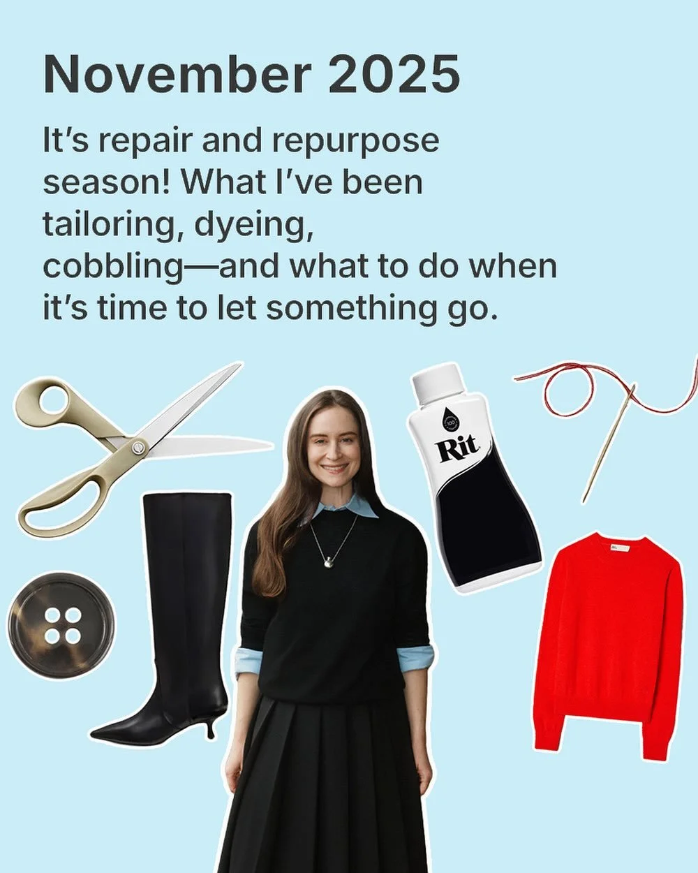It&rsquo;s repair and repurpose season! This month I dive into what I&rsquo;ve been tailoring, dyeing, cobbling&mdash;and what to do when it&rsquo;s time to let something go.
🔗 Link in bio
#SustainableFashion
#FashionData #SlowFashion #wearingmyward