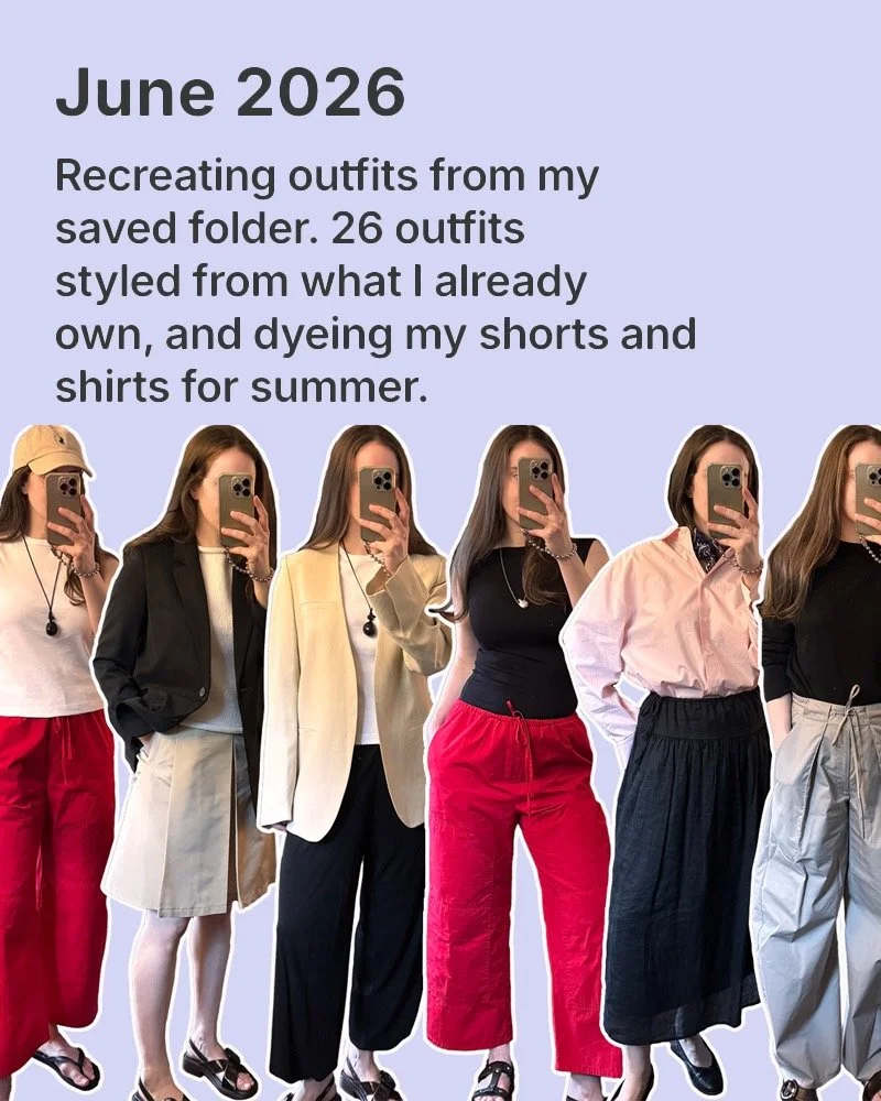 Even though my sandals got a tune up at the cobbler last month I still felt unprepared to dress for warm weather. Time for another round of recreating outfits from my saved folder! 🔗 link in bio #sustainablefashion #wearingmywardrobe #outfitinspirat