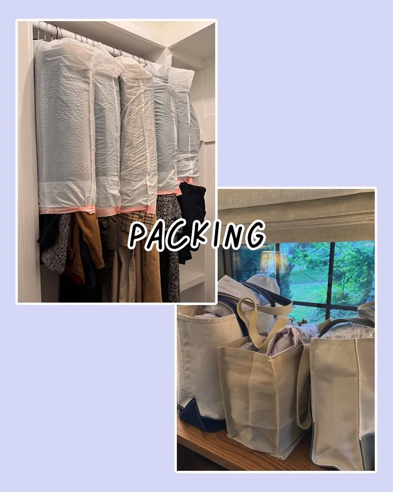 As a shocker to no-one, I moved my closet myself and used what I already had in my house to avoid buying packing materials. For everything that was packed in a box, I organized the gently used packing materials gave them away to be used again.