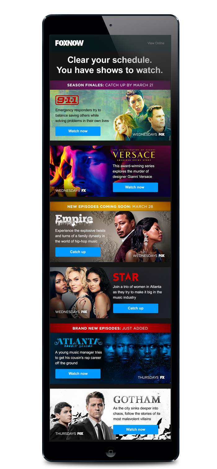 MARCH Email: Featuring newly added, coming soon and leaving soon shows