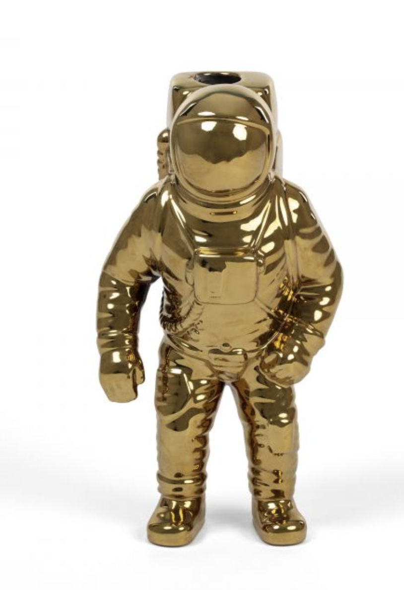 Cosmic Starman Gold Vase
