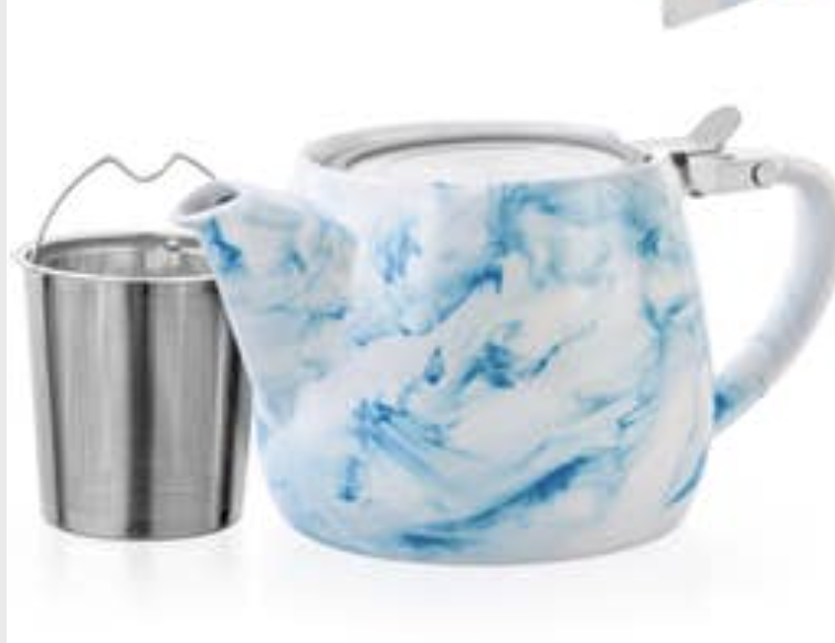 Blue Marble Porcelain Teapot 22oz