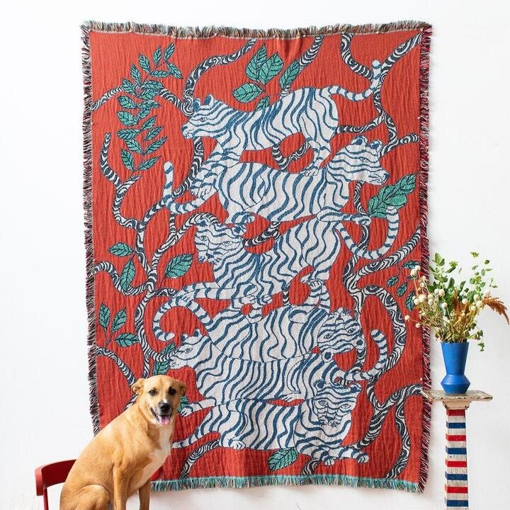 Olivia Wendel Blanket - Red Tiger