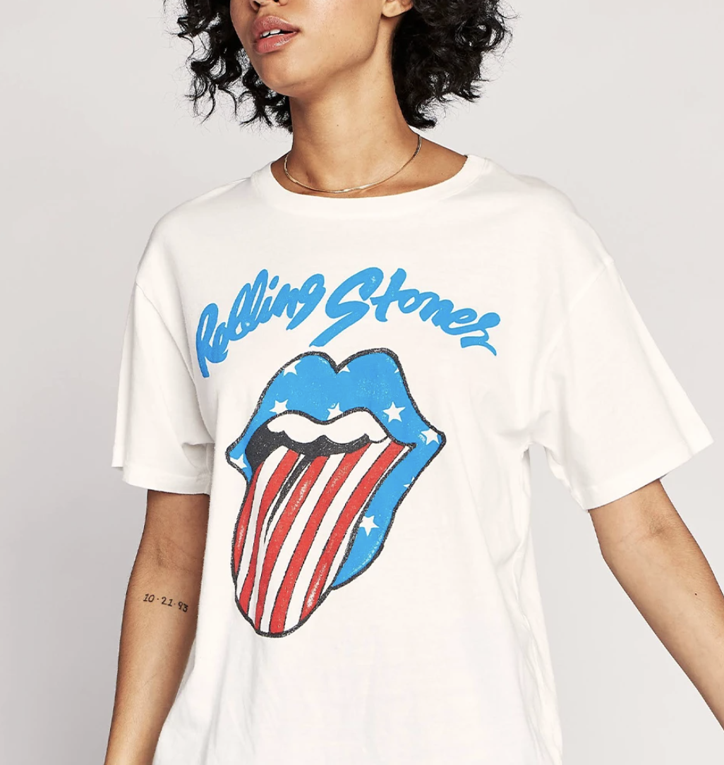 Rolling Stones Stars And Stripes Boyfriend Tee