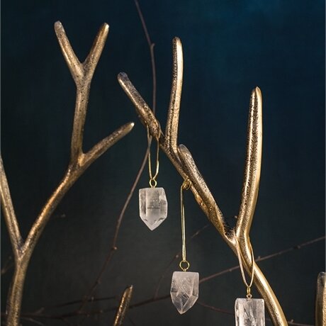 Crystal Ornament - Clear Quartz Point Christmas Ornament