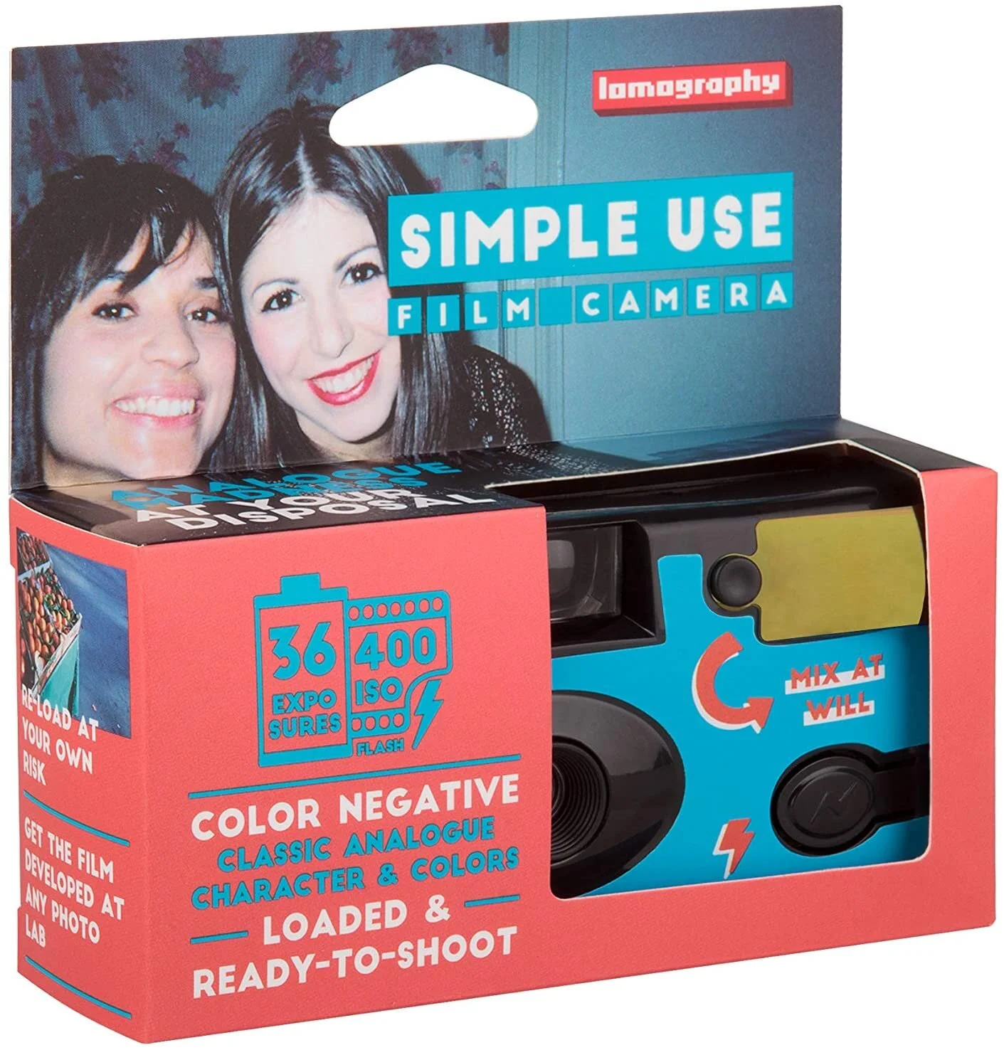 Lomography Simple Use Reloadable Camera Color Negative 400 Film