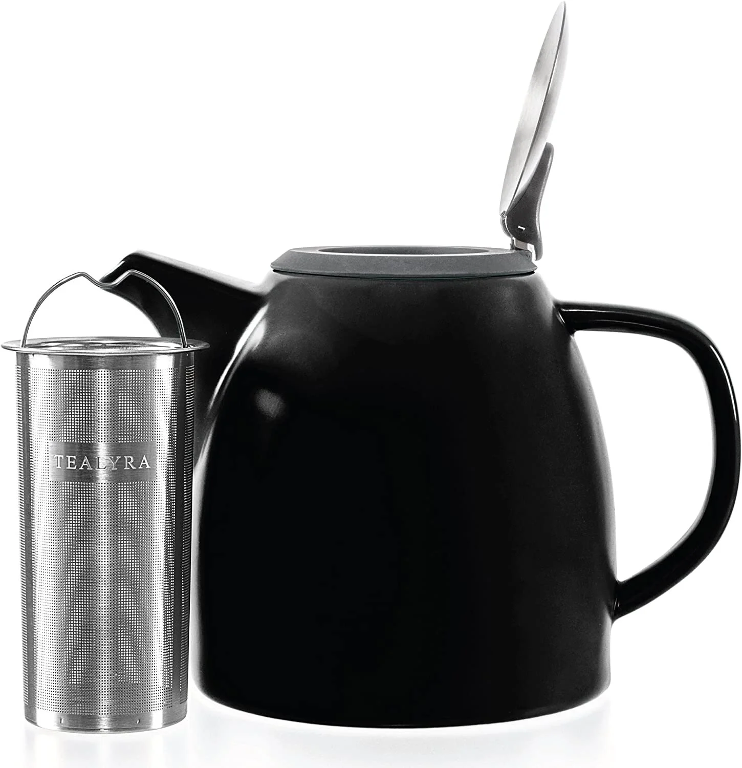 Tealyra - Drago Ceramic Teapot Black - 37oz 