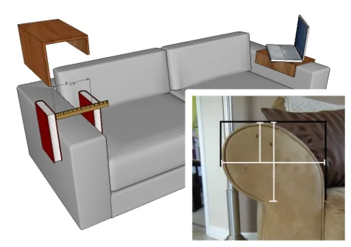 Roll Arm Couch diagram