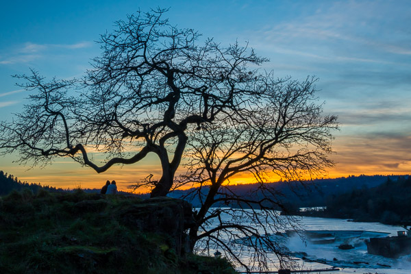 "Shared Sunset at the Falls" - Fall 2013