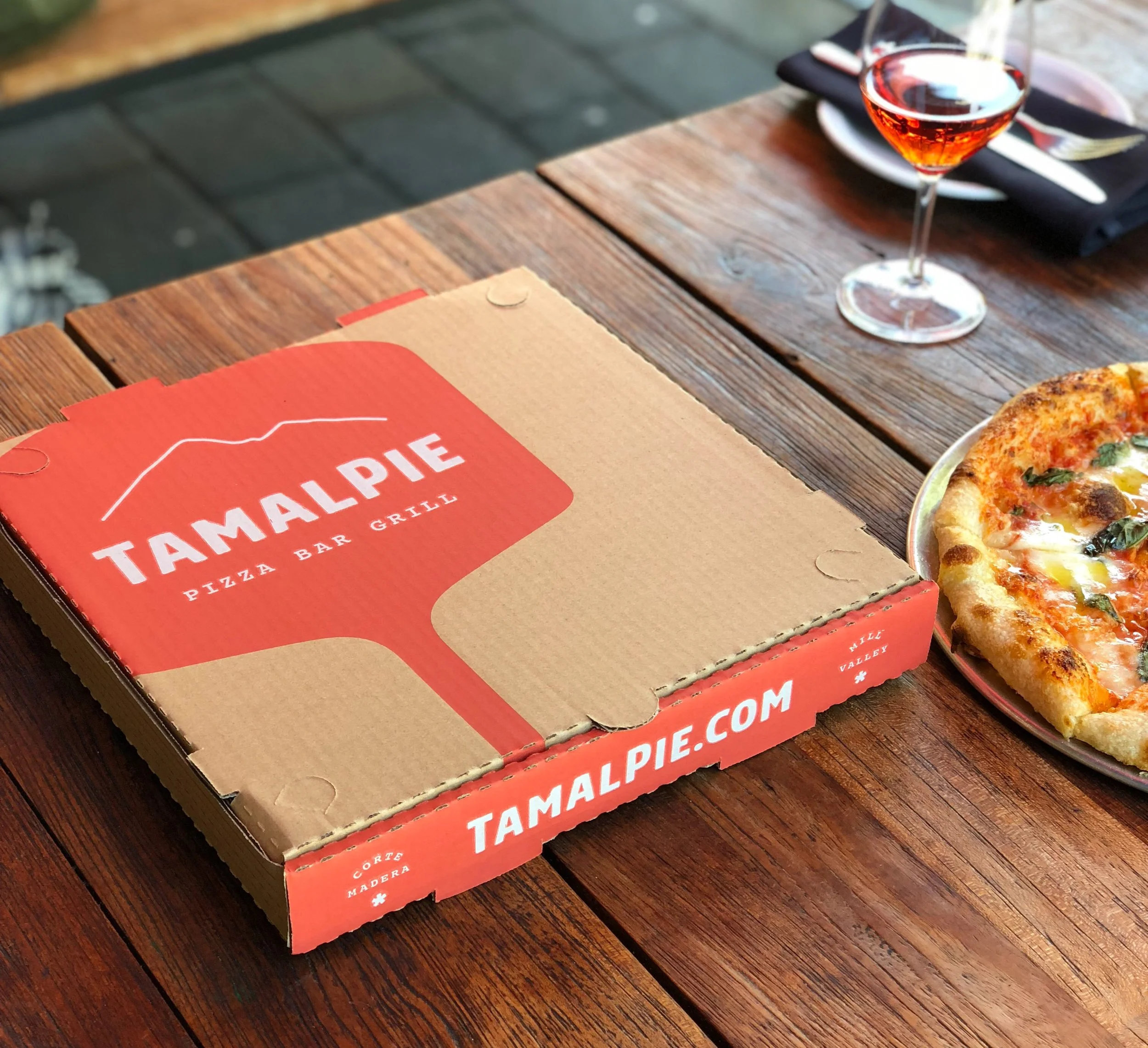 Pizza box design restaurant branding Tamalpie.JPEG