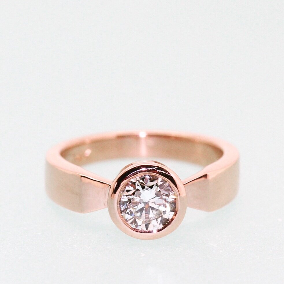 Diamond &amp; Rose Gold Engagement (custom)