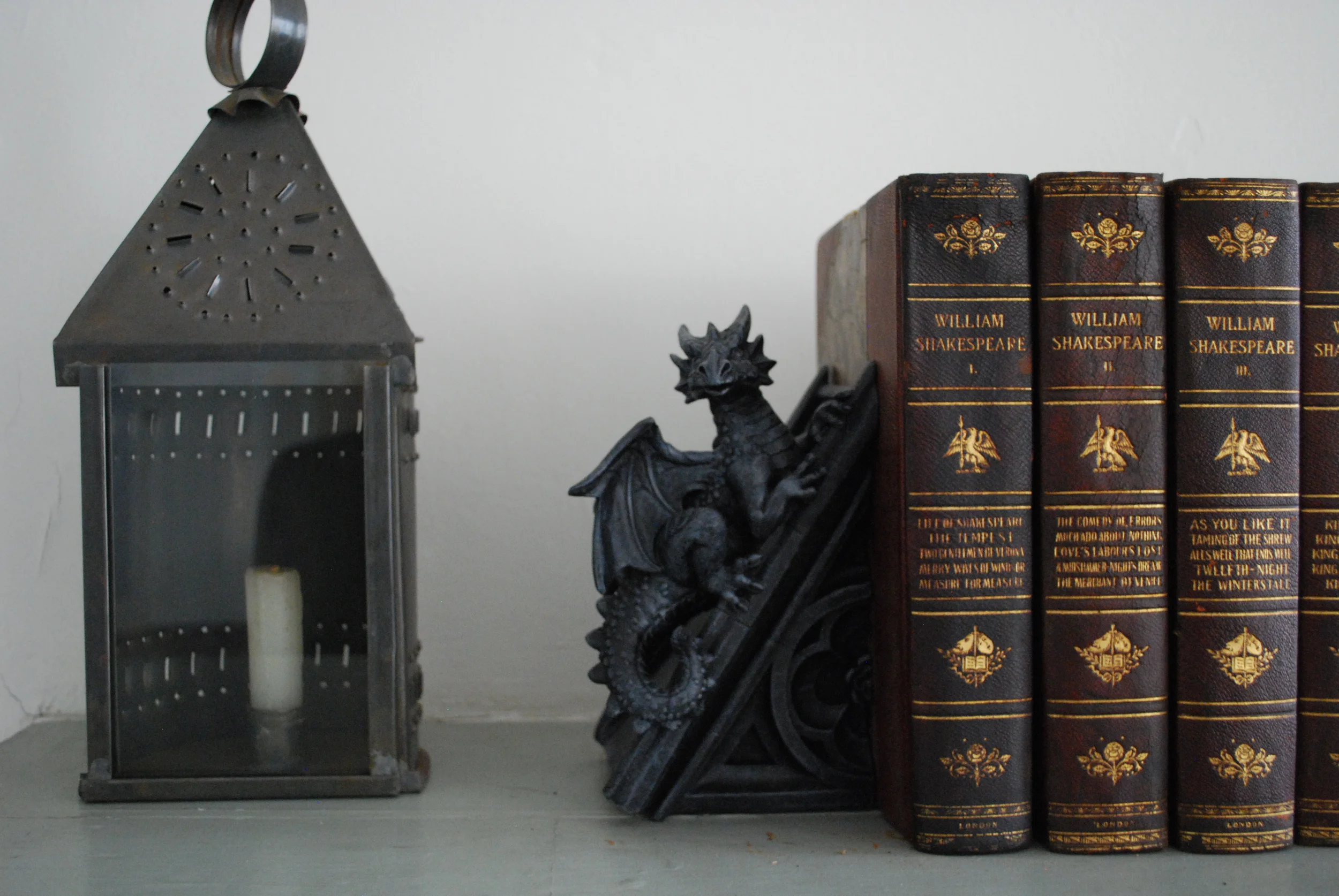 upstairs lamp and bookend