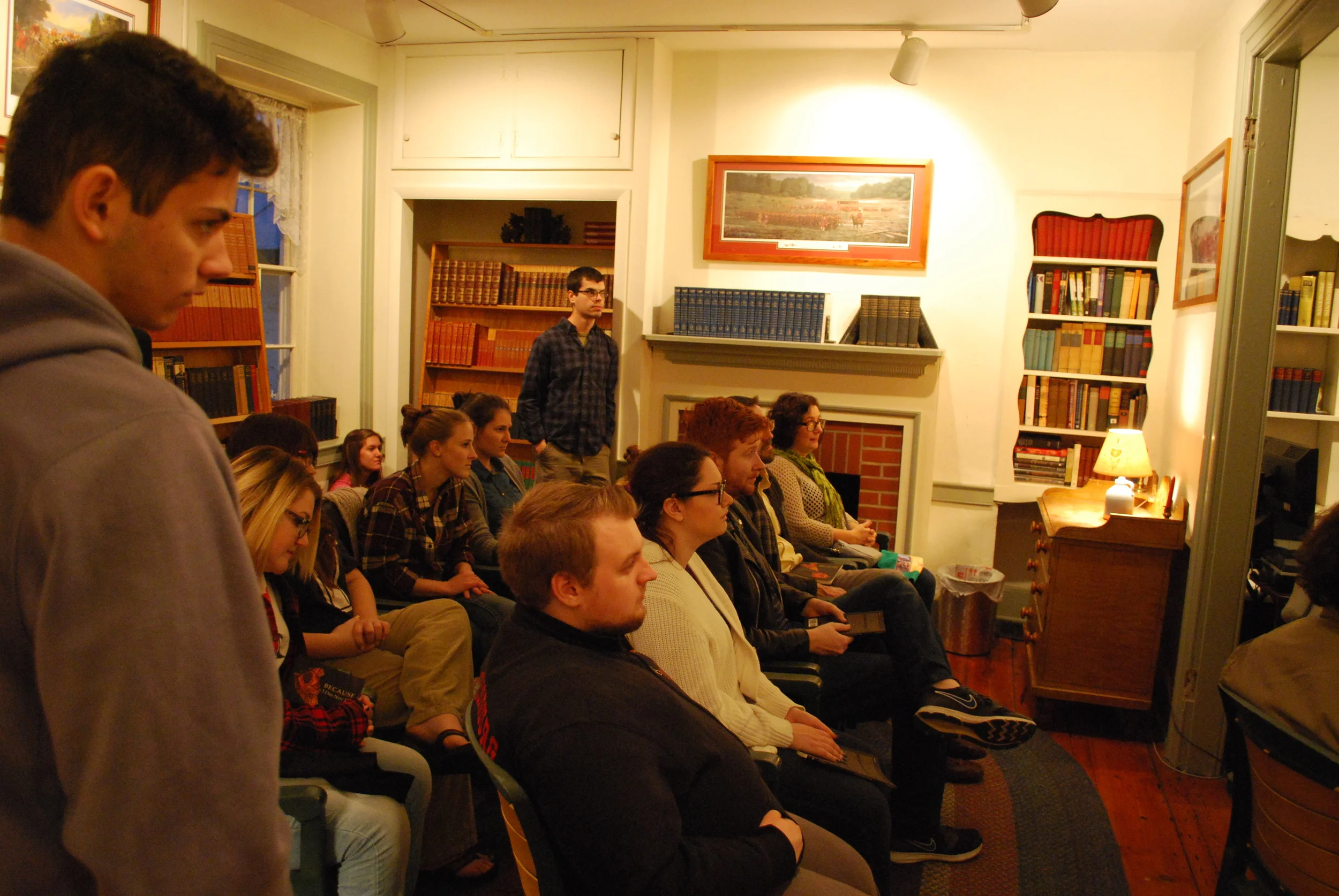 Attentive audience for Nicole Santalucia