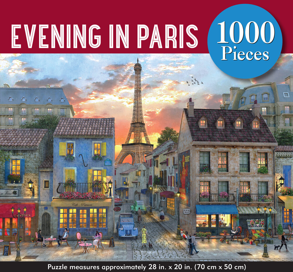 Evening in Paris 1000 piece jigsaw puzzle — WHISTLESTOP BOOKSHOP