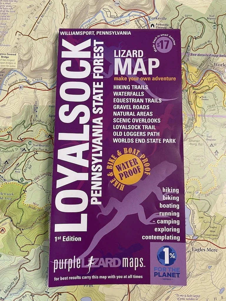 Purple Lizard Loyalsock-World's End Topo Map — WHISTLESTOP BOOKSHOP