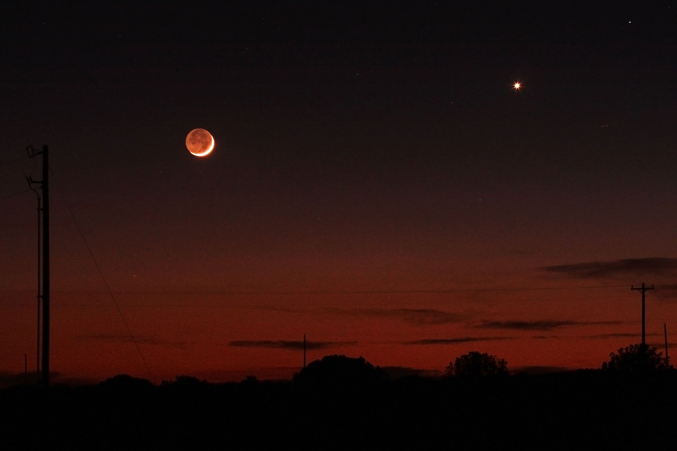 The Moon and Venus