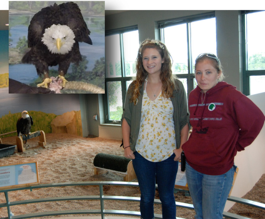 Kari Mosbacher and Christina Burkhart, after successul filming in cooperation with the National Eagle Center