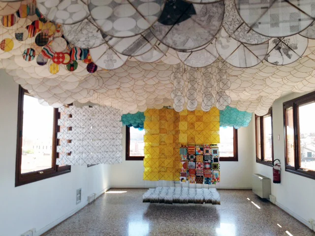 Jacob Hashimoto installation