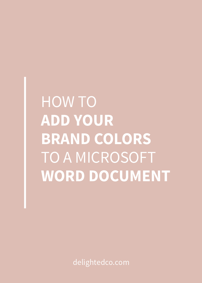 Using Your Brand Colors in Microsoft Office Documents — Amanda Gomes ...