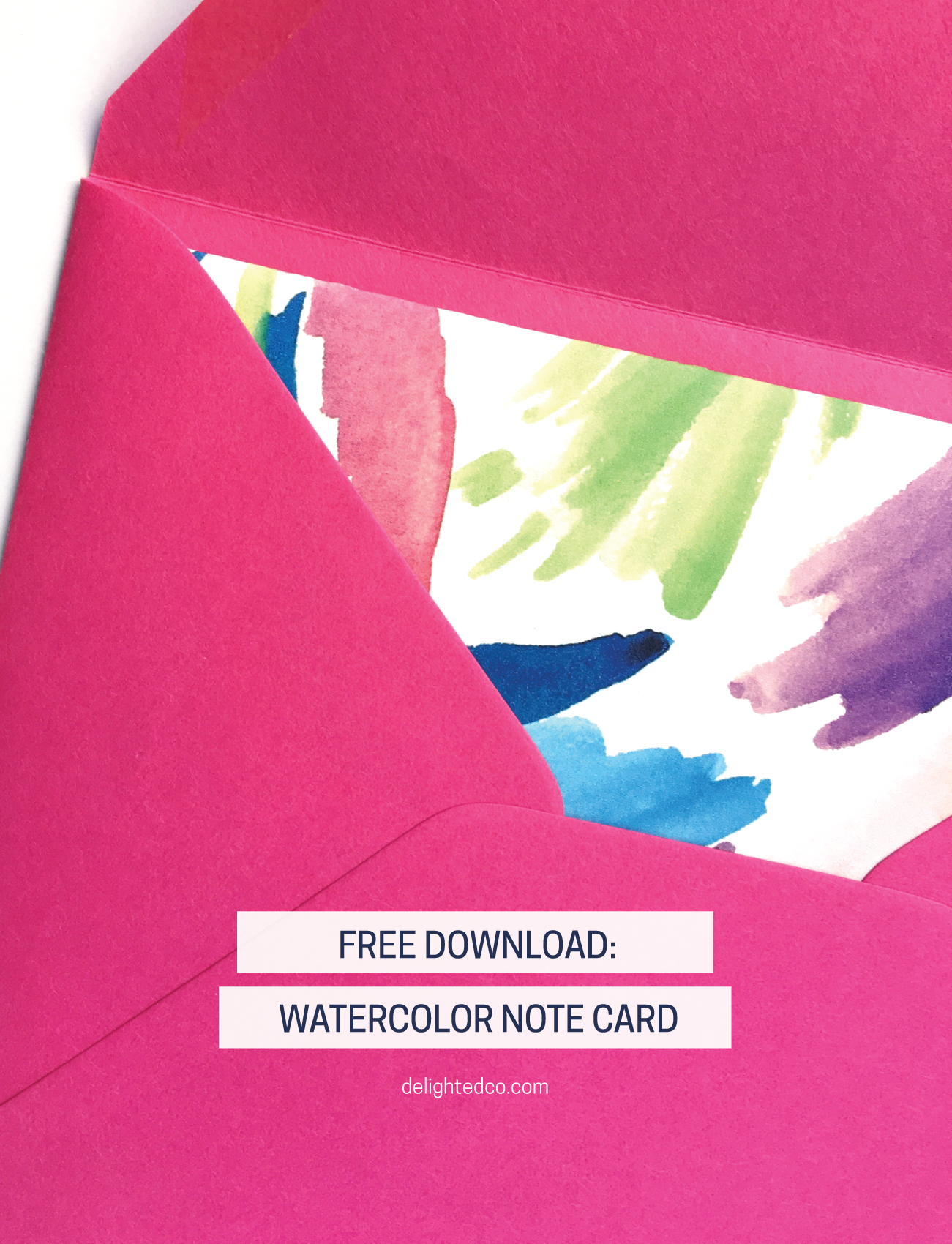 Printable Watercolor Note Cards