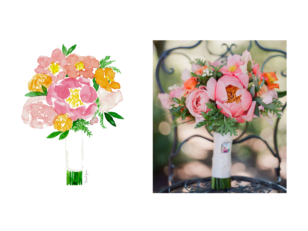 Side by Side 5x7 Painting with image that was referenced