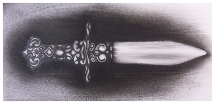 'Essential Weapon 1'  Charcoal on paper  360x630mm