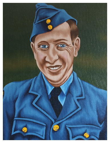 'David Vernon' Oil on Hessian & Board