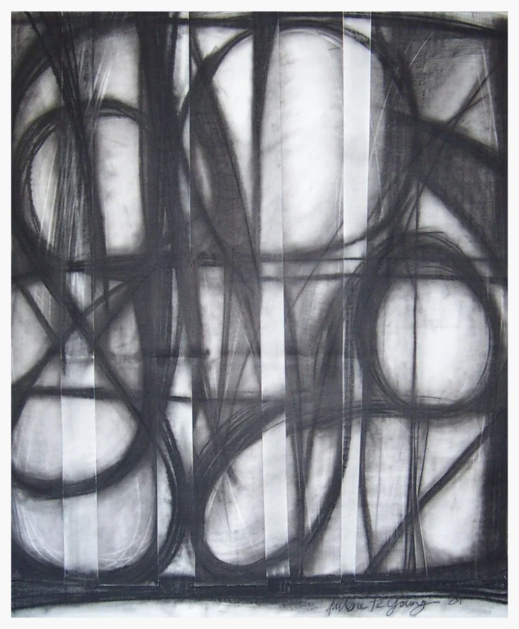 'Black and White' Charcoal on Paper