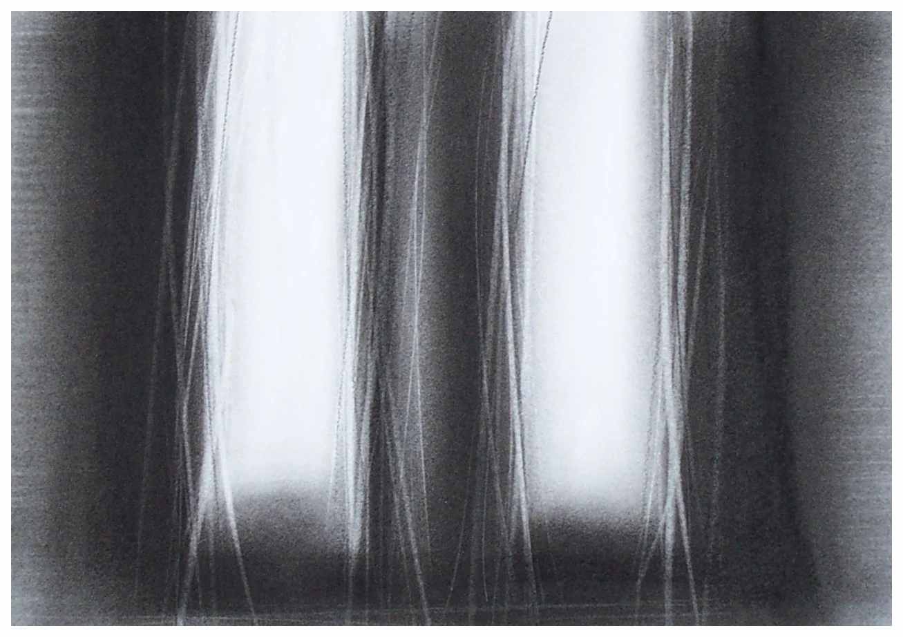 'Double Window'  Charcoal on Paper
