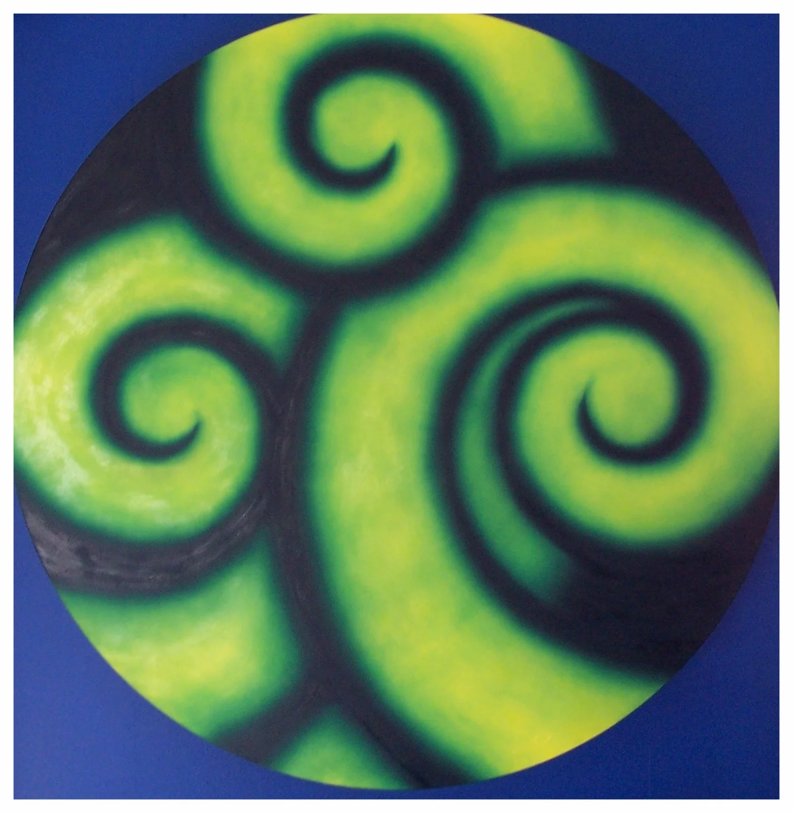 'Round Koru'  Oil on Board