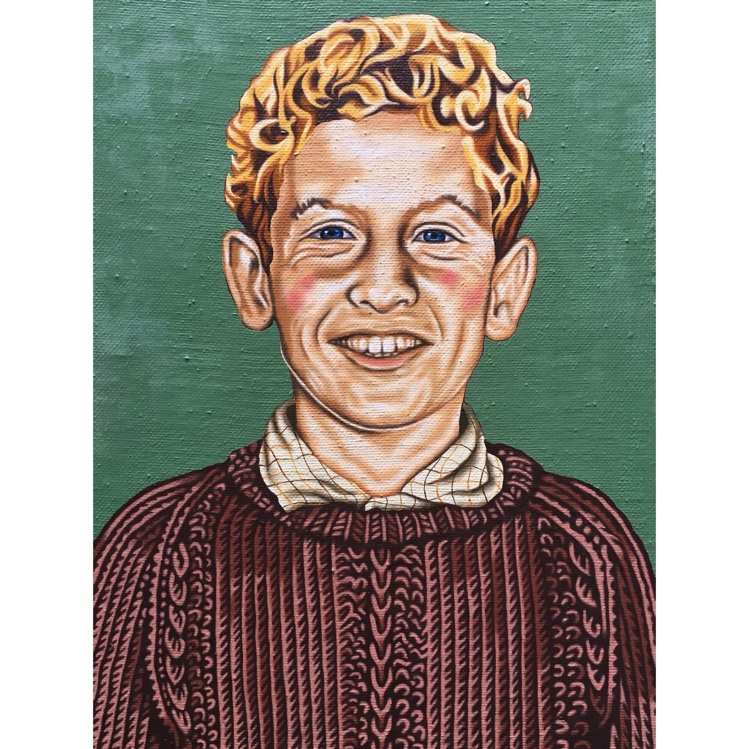 'Christopher David' Oil on Hessian & Board 670x510mm
