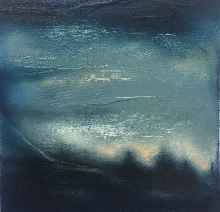 'Untitled' Oil on Unstretched Canvas 200x200mm