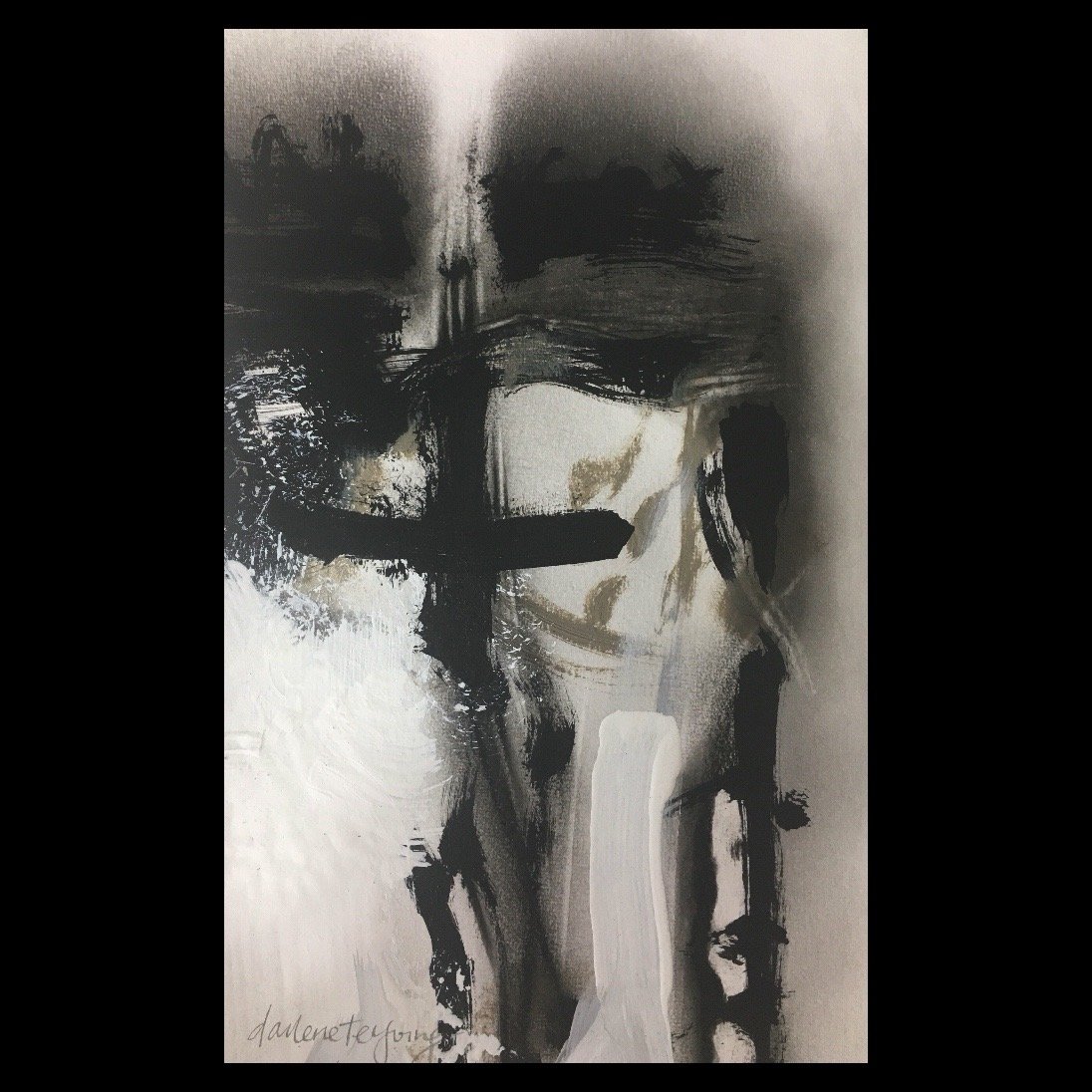 'Come on baby, you can let me down' Ink, Charcoal and Acrylic on Paper. 140.5x230mm Original NA, Prints Available
