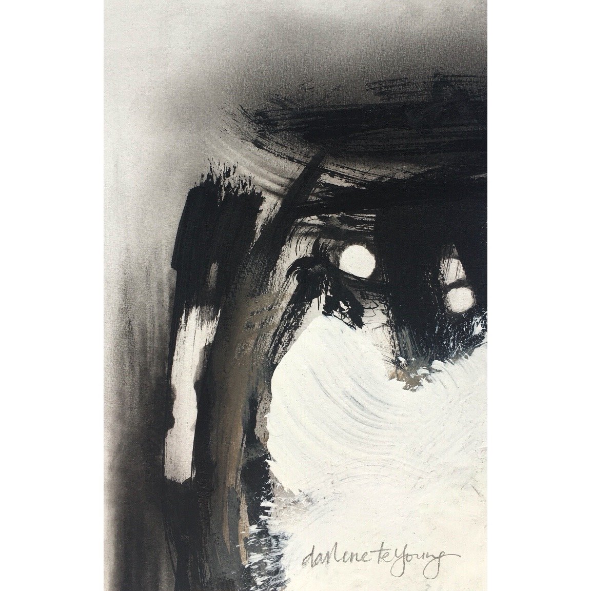 'That final time you left home' Ink, Charcoal and Acrylic on Paper 365x310mm (Framed Size)