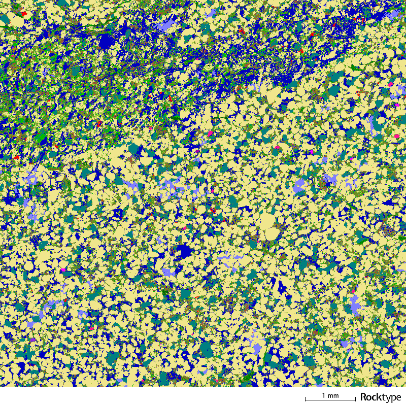 A 1000 x 1000 pixel mineral map is supplied for each sample