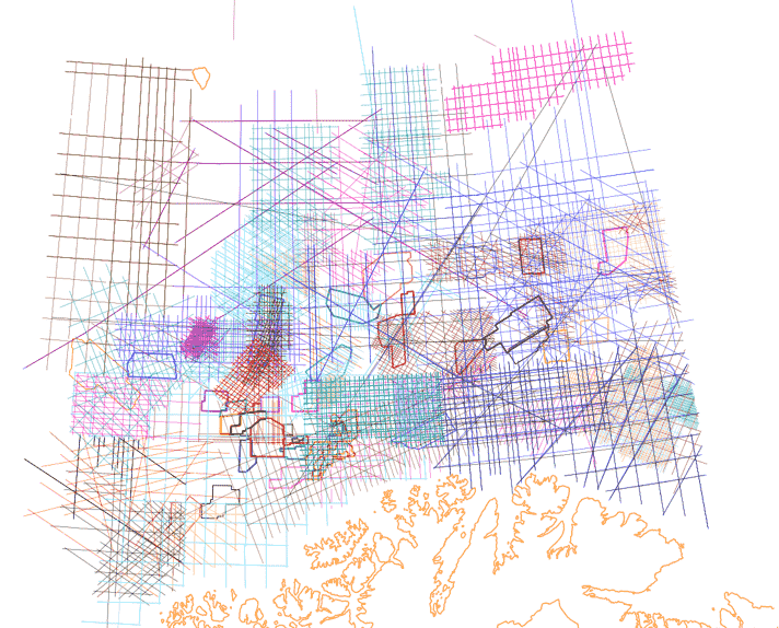 Barents Sea 2D and 3D seismic coverage