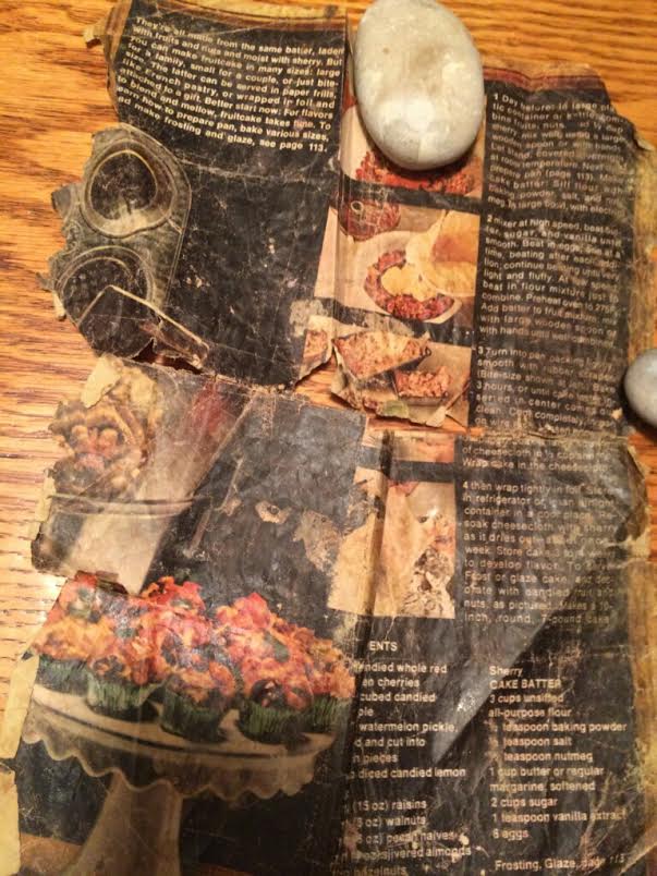 Jacinta's Mother's fruitcake recipe.