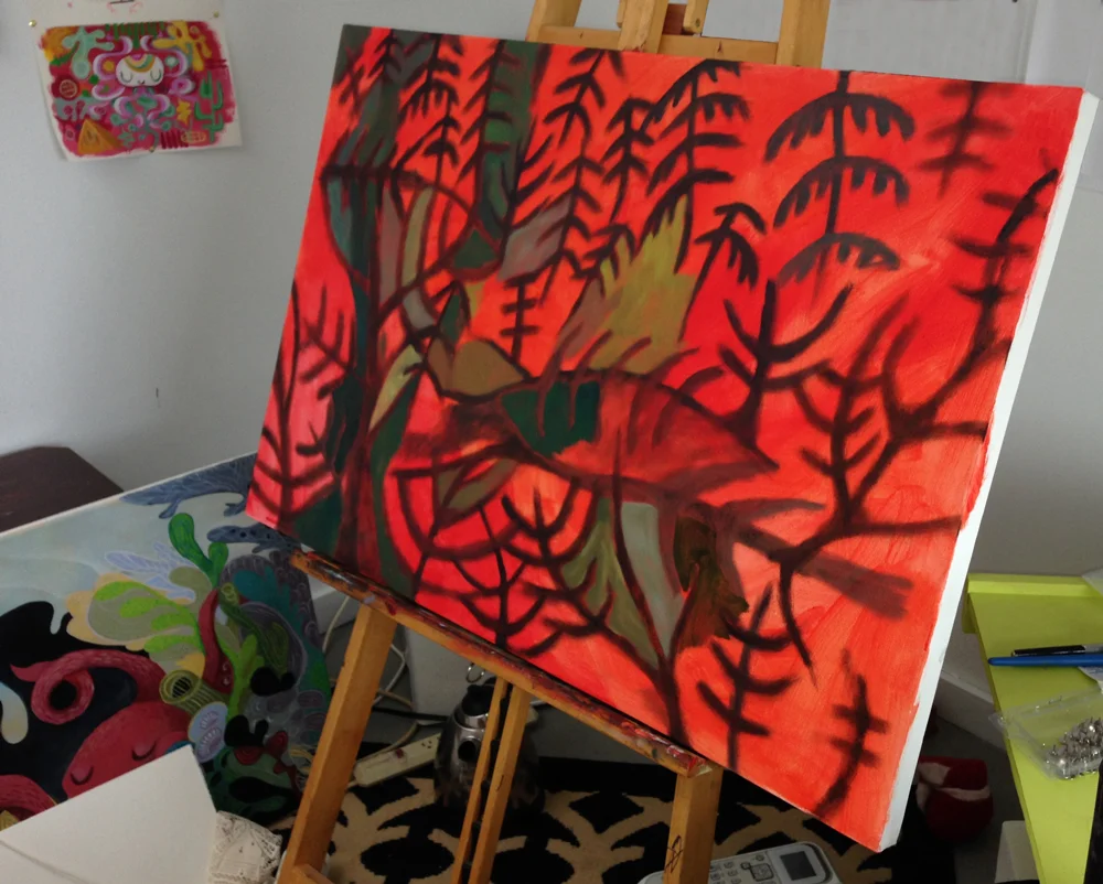 Laying the underpainting on #2
