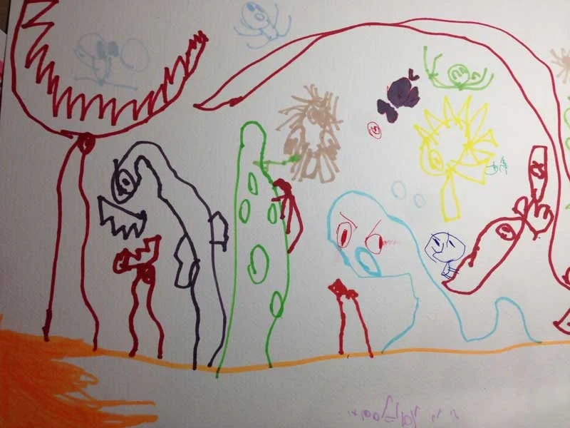The Ocean of Bad Creatures | by Jack, age 6.