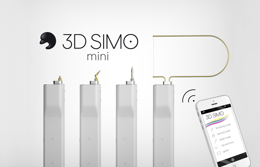 Check out the different functions of the 3DSimo Mini, a portable 3D printer pen that many creative artists will love. Image Courtesy: 3DSimo | Kickstarter