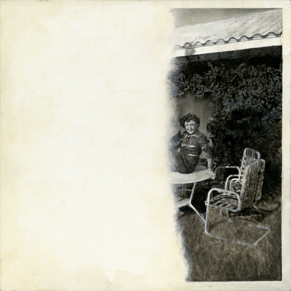 Unknown Error (Memory Wipe) 12x12 in. Oil and graphite on panel. 2014