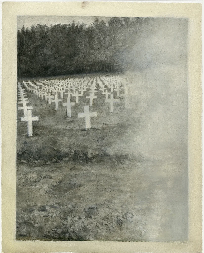 Unknown Error (Unknown Soldiers) 8x12 in. Oil and graphite on panel. 2014