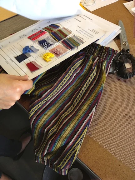 going over the spec packs and a preview of the pant sample