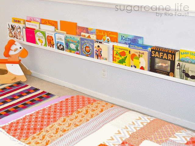 Lots of people to thank on this wall :) Grandma Joyce, Aunt Ricci, Aunt Rizza, Uncle Nicco, Aunt Julie, Uncle Clifford, Aunt Jan, Uncle Sriram and Aunt Vasavi. Book ledge from Ikea.