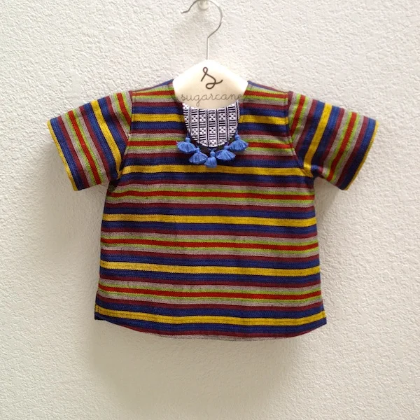 tunic with blue fringe