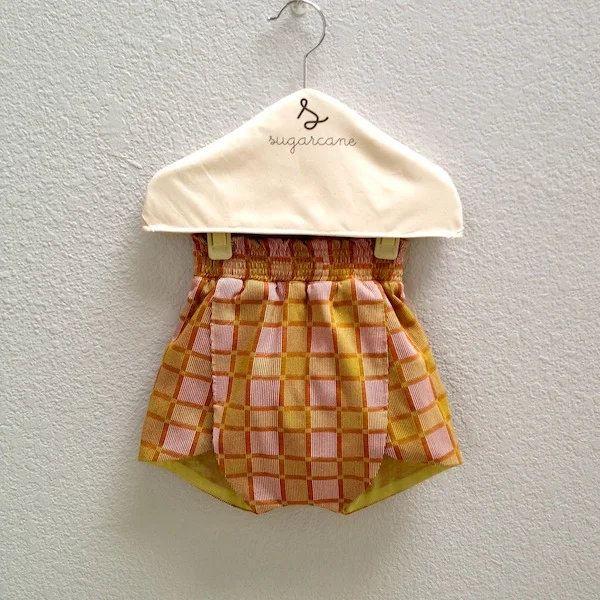 foldover shorts in yellow