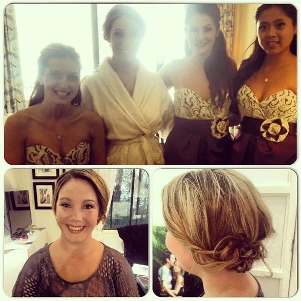 Erika and her dream team getting ready on the day