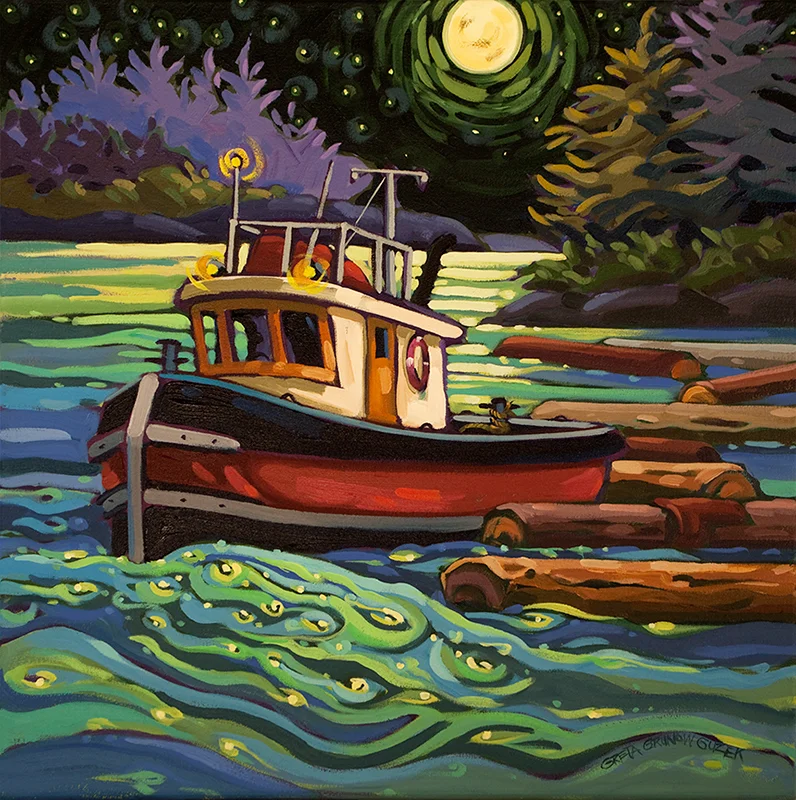 FLUORESCENT TIDE (30x30)