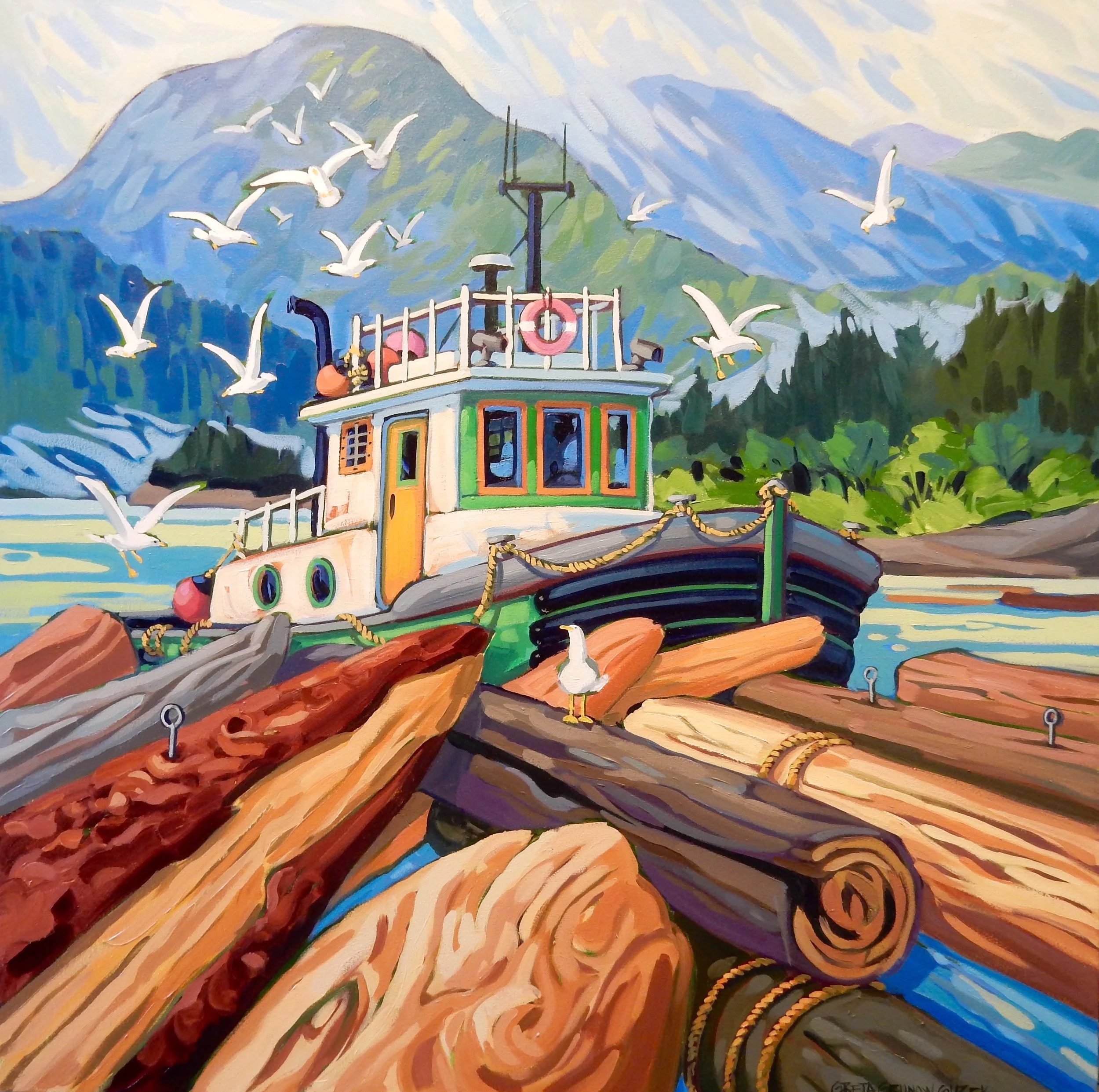 BUOYANT IN SPIRIT (40x40)